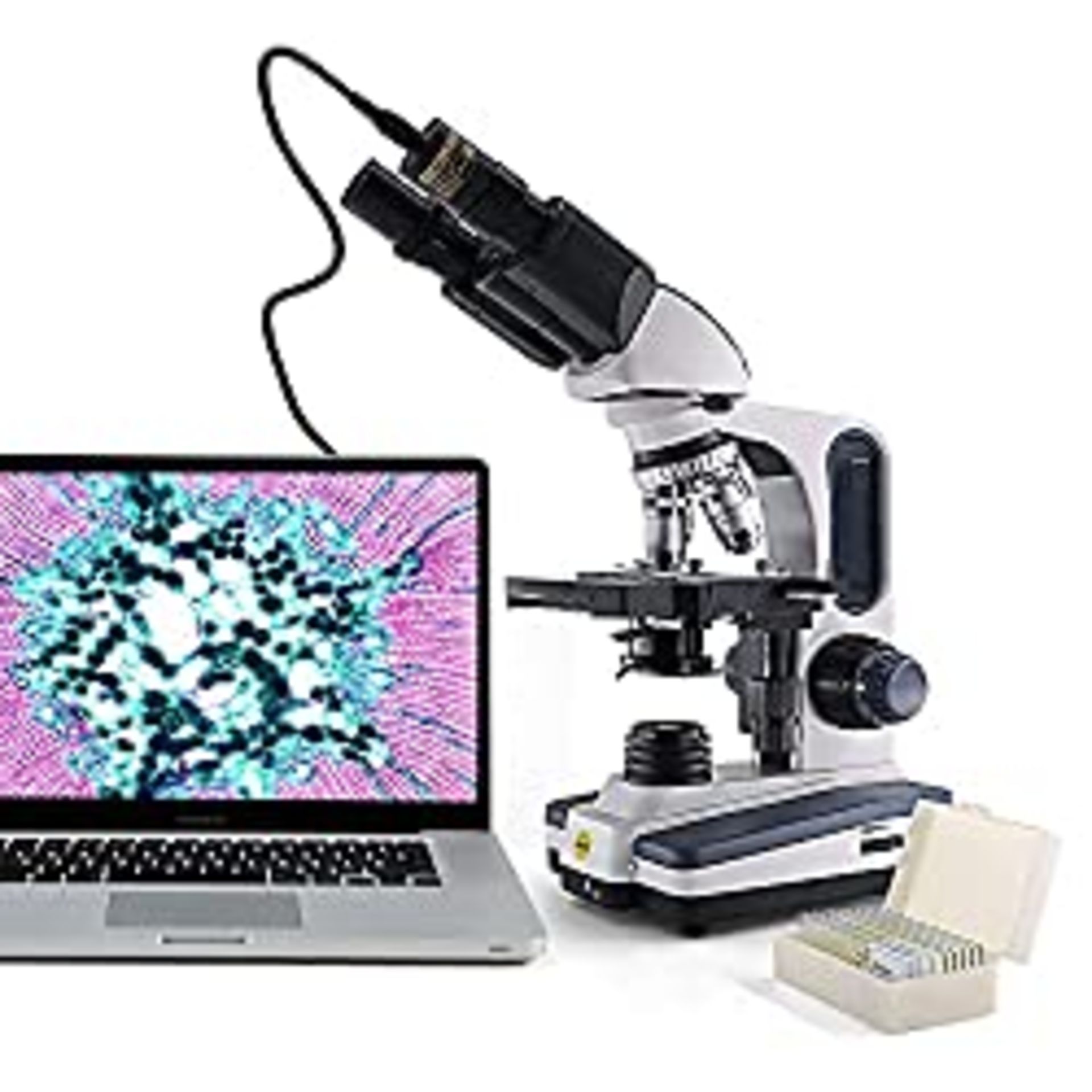 RRP £299.99 Swift Binocular Microscope Set with 5MP Camera and Slides