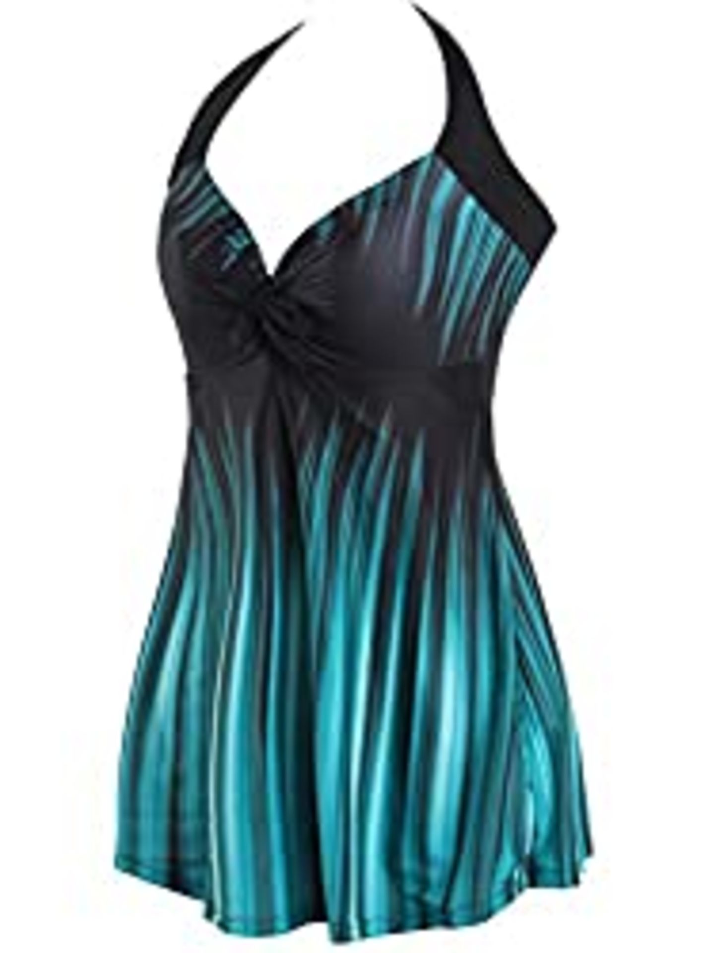 RRP £25.98 AMAGGIGO Amenxi Women's One-Piece Halterneck Tankini