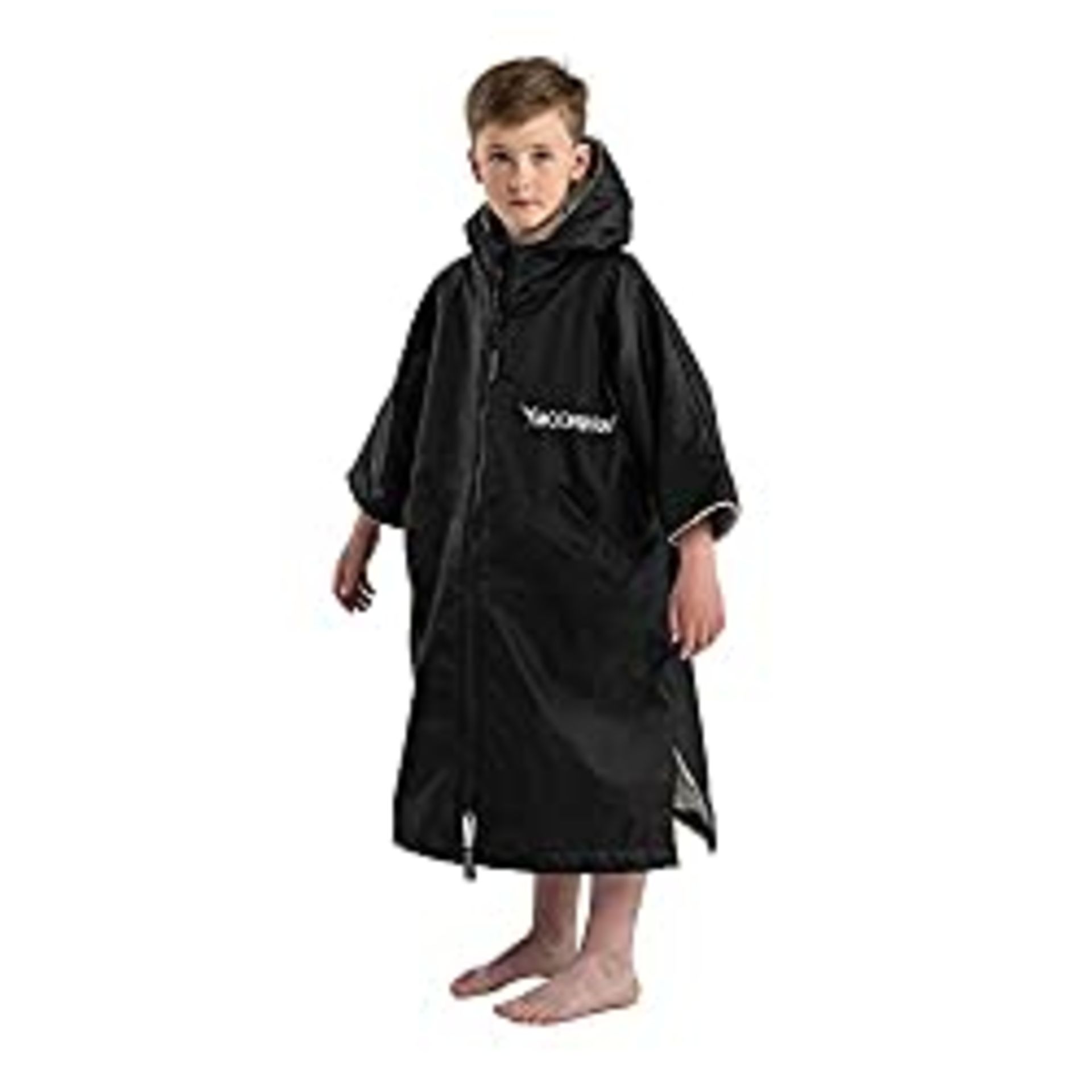 RRP £71.71 Frostfire Moonwrap Kids Waterproof Changing Robe (Black, Extra Small)