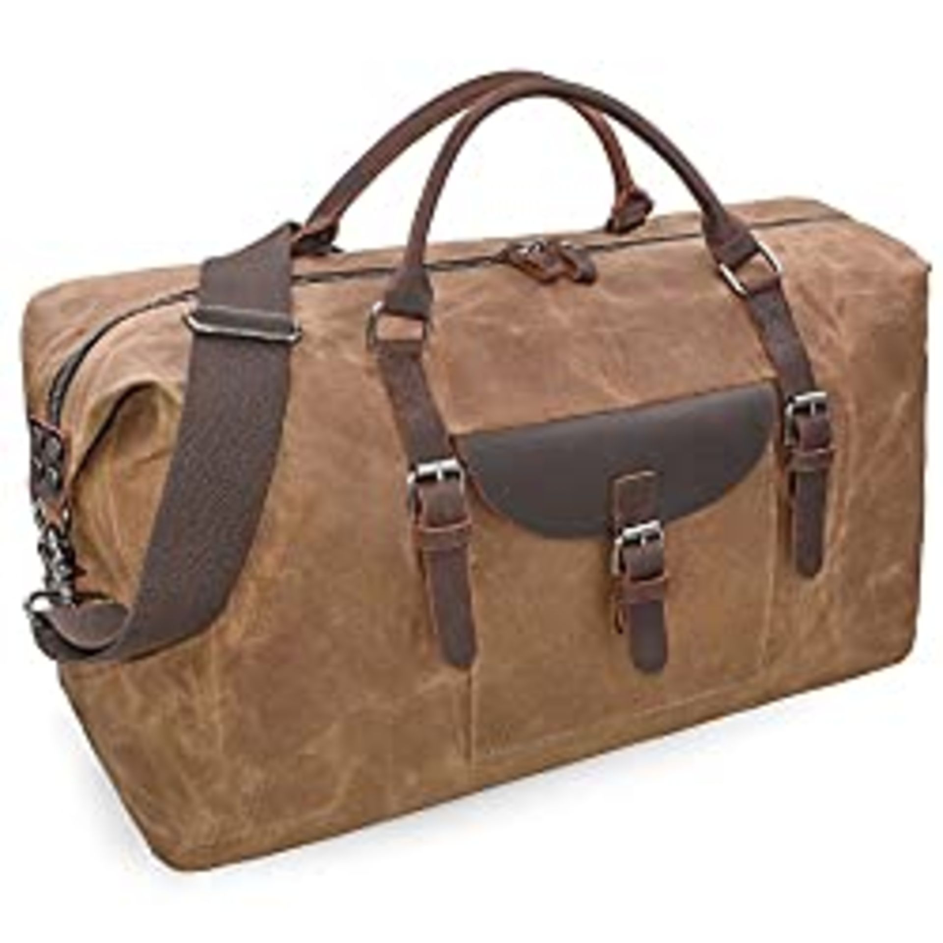 RRP £43.86 Mens Travel Holdall Duffle Bag Leather Weekend Overnight