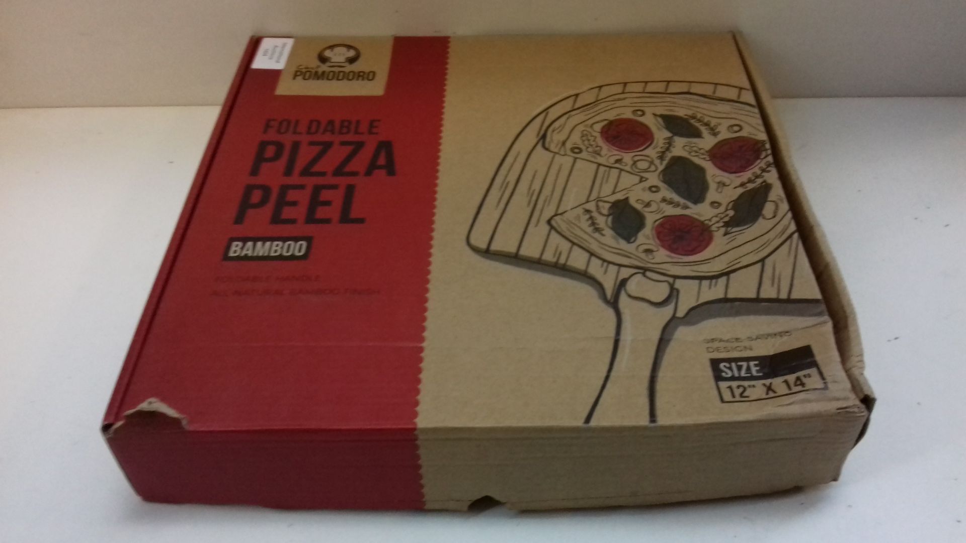 RRP £19.99 Chef Pomodoro Bamboo Pizza Peel with Foldable Wood Handle for Easy Storage - Image 2 of 2