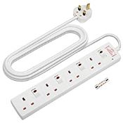 RRP £17.99 DEWENWILS 4Way Surge Protected Extension Lead with