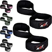 RRP £8.46 AQF Weight Lifting Straps Figure 8 with Padded Cuff