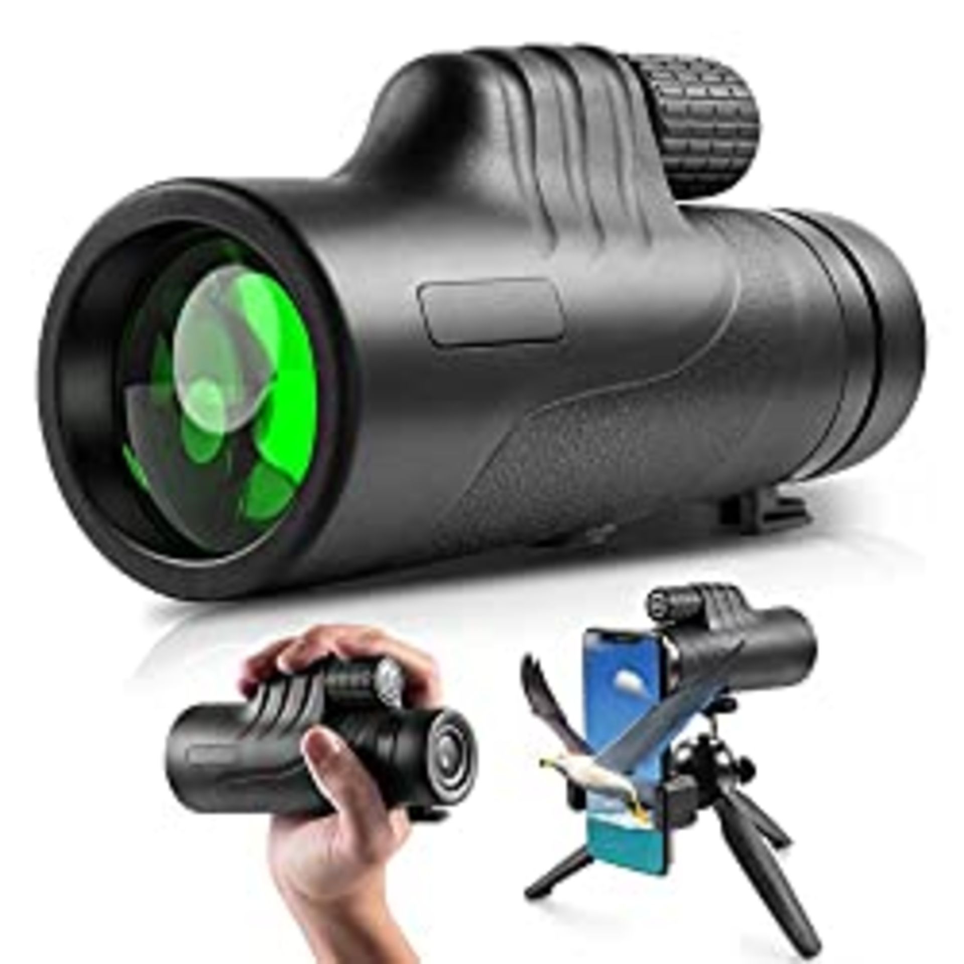 RRP £29.99 AOEA 10X42 High Definition Monocular Telescope with Smartphone Tripod