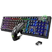 RRP £49.99 FELiCON K620 Wireless Gaming Keyboard and Mouse Combo