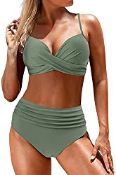 RRP £20.78 Yutdeng High Waisted Bikini Set for Women Criss Cross