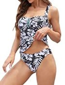 RRP £18.59 Yutdeng 2 Piece Tankini Sets Women Swimwear Push Up