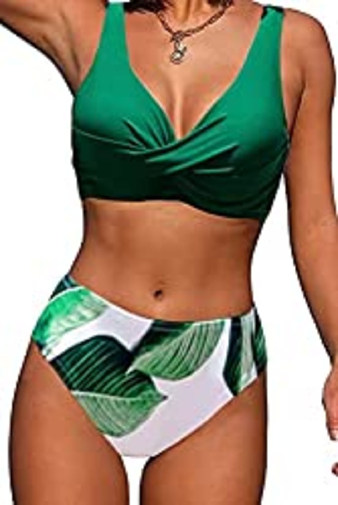 RRP £19.88 Yutdeng 2 Pieces Bikini Push Up Criss Cross Drawstring