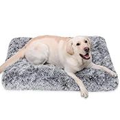 RRP £27.98 Large Dog Bed Washable Dog Crate Mattress Calming Fluffy