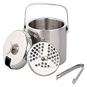 RRP £16.75 Solid Stainless Steel Ice Bucket for Cocktail bar