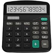 RRP £8.47 Helect Standard Function Desktop Calculator (Black)
