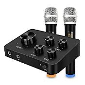 RRP £99.98 Portable Karaoke Microphone Mixer System Set