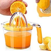 RRP £7.76 Manual Citrus Juicer Measuring Cup with Built-in Measuring