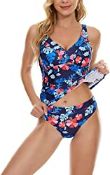 RRP £18.98 Yutdeng 2 Piece Tankini Sets Women Swimwear Push Up