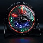 RRP £16.98 RED5 Desktop LED Clock Fan