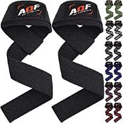 RRP £7.62 AQF Weight Lifting Straps Neoprene Padded Wrist Support