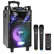 RRP £179.99 Moukey Portable PA Speaker System Karaoke Machine Power