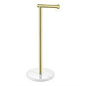 RRP £30.16 KES Gold Toilet Roll Holder Free Standing Toilet Paper