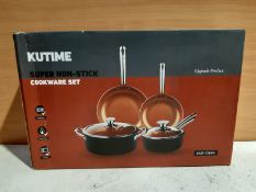 RRP £89.99 KUTIME Cookware Set 9pcs Non-Sick Pots and Pans Set