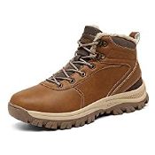 RRP £39.98 Winter Boots Mens Waterproof Walking Boots with Warm Fur Lined