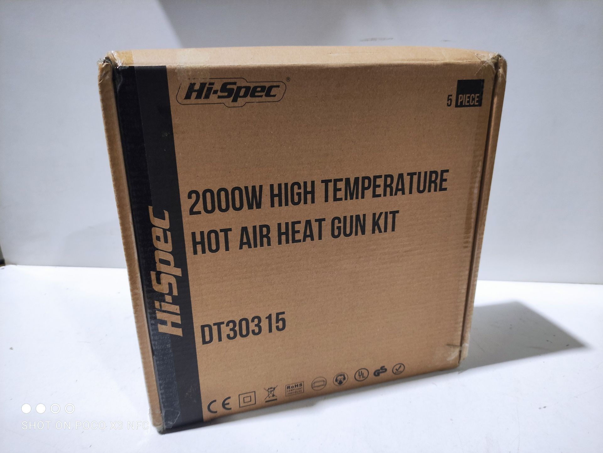 RRP £19.99 Hi-Spec 5 Piece 2000W Electric Hot Air Heat Gun with - Image 2 of 2