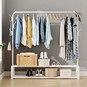 RRP £37.99 Heavy Duty Clothes Rail Garment Rack with Shelves