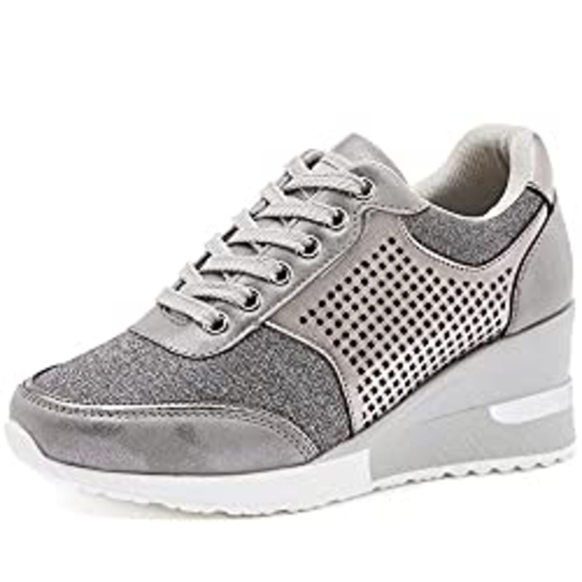 RRP £42.90 Fashion Heel Wedge Trainers for Women
