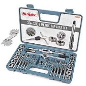 RRP £33.50 Hi-Spec 39 Piece SAE & Metric Tap & Die Set. Complete