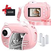 RRP £55.99 MINIBEAR Kids Instant Print Camera