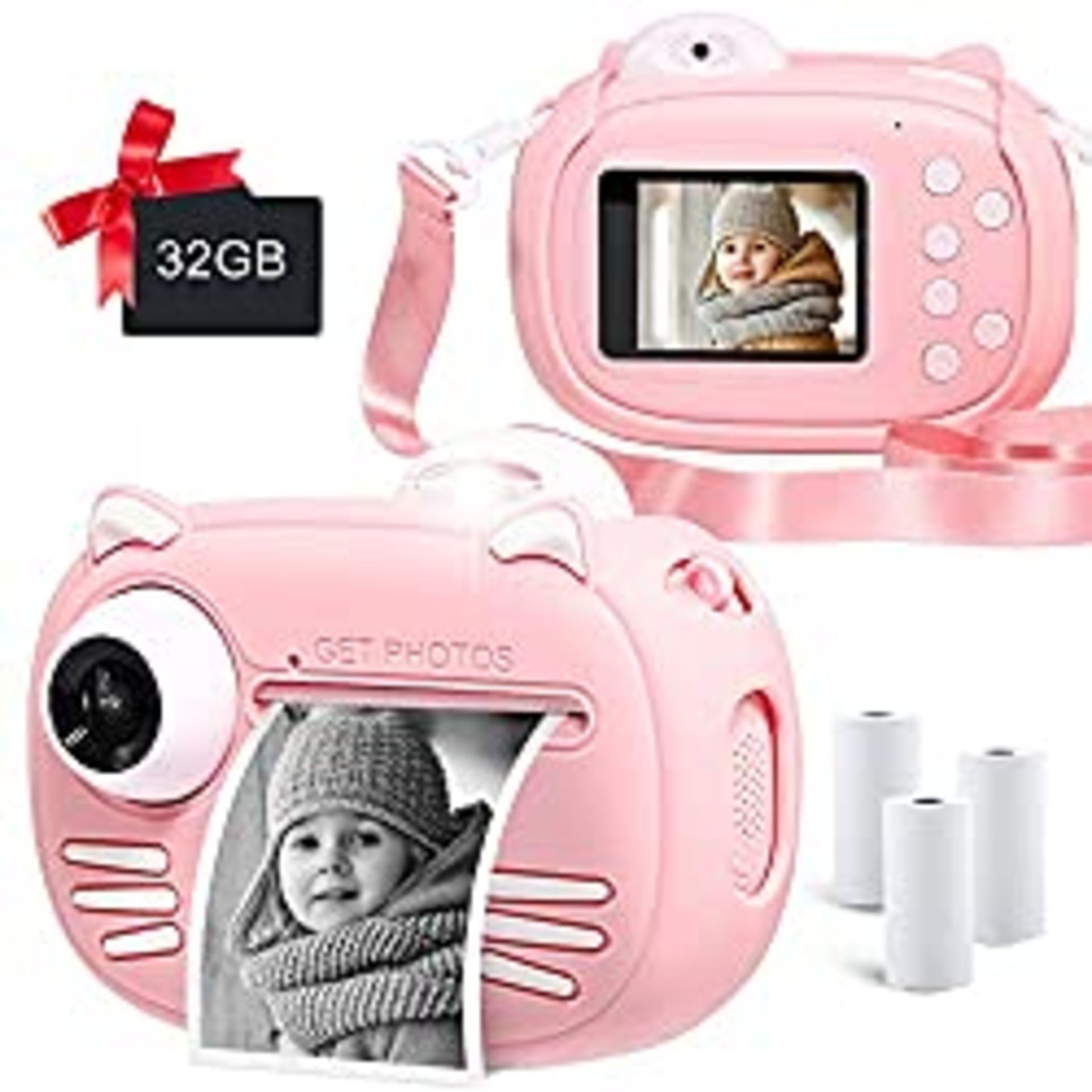 RRP £55.99 MINIBEAR Kids Instant Print Camera