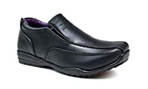 RRP £19.19 Boys Kids Slip On Loafers Back to School Formal Shoes UK Size (2 UK, Black)