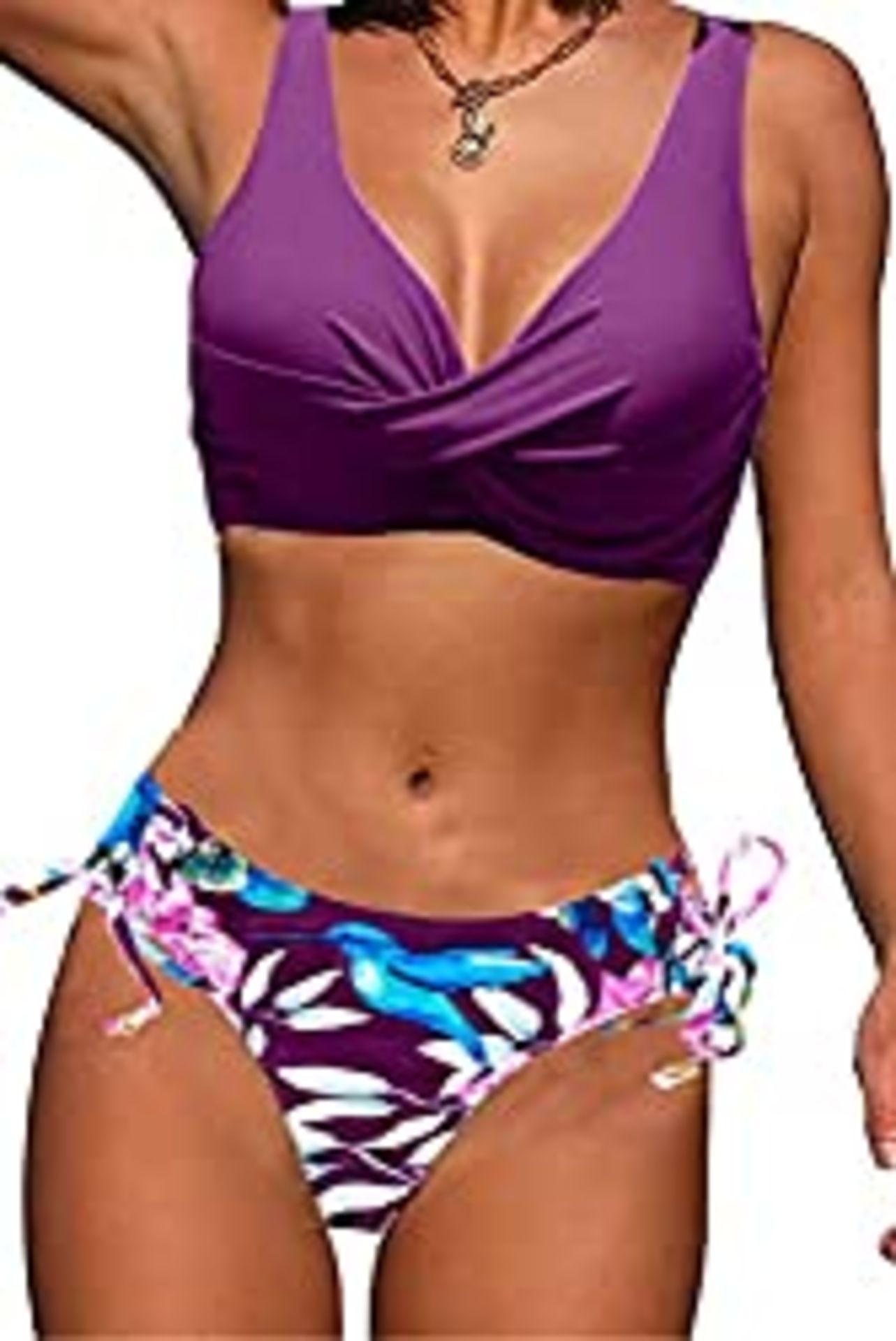 RRP £15.77 CheChury Womens Bikini Set High Waisted Sexy Push Up