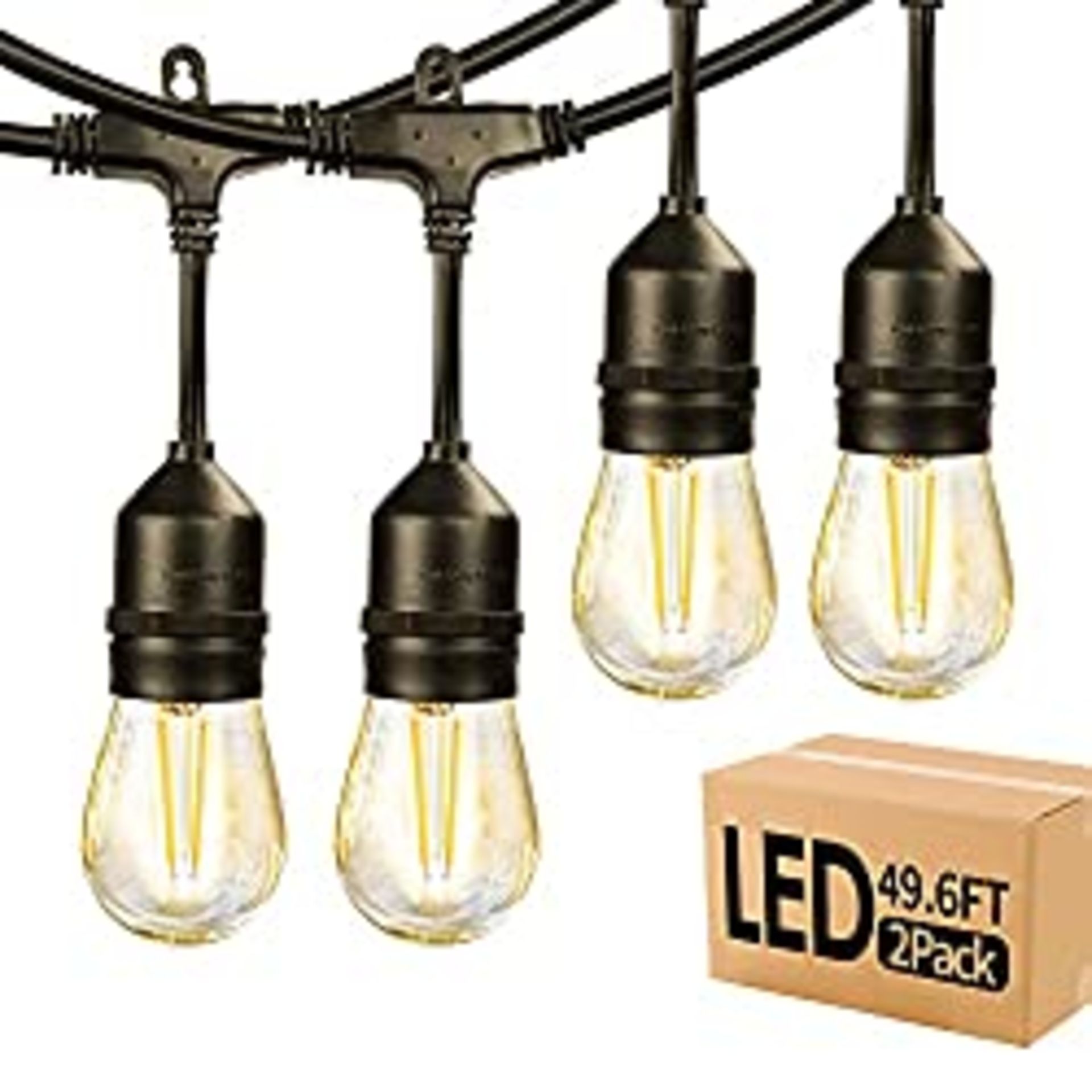 RRP £66.98 99.2FT 2-Pack Outdoor Garden String Lights