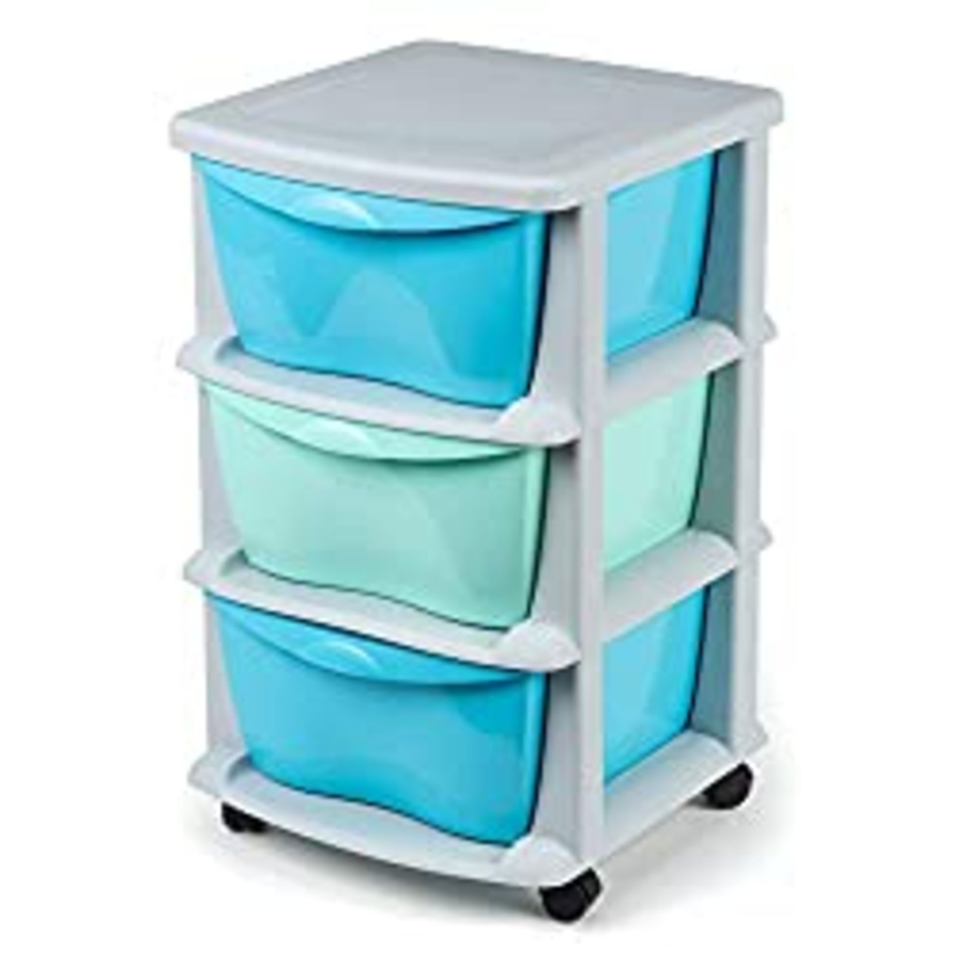 RRP £29.99 Maxi Nature Plastic Storage Drawers on Wheels - Sturdy Frame