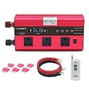 RRP £154.99 Cantonape Power Inverter 2500W 12V to 230V 240V DC