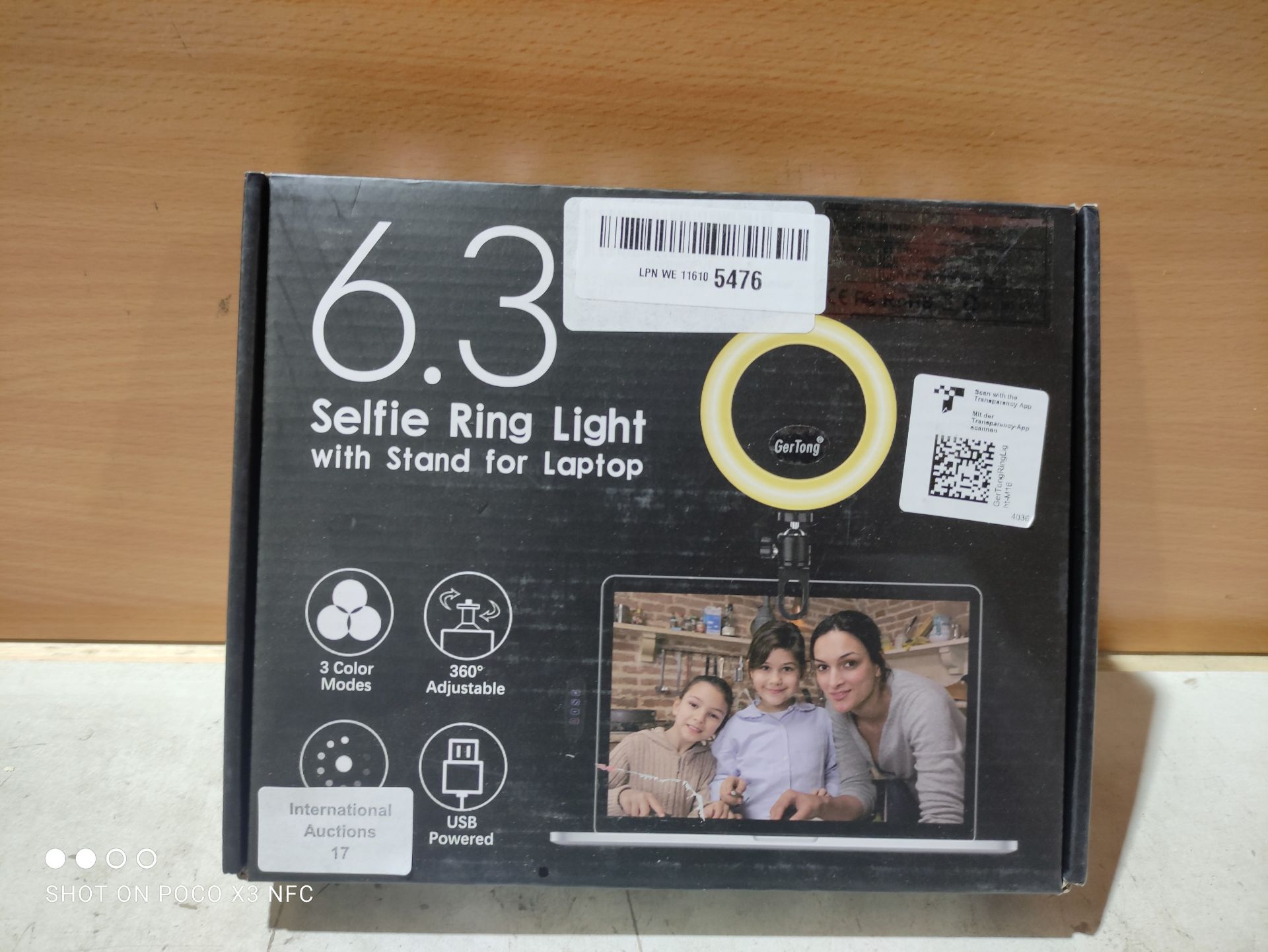 RRP £12.74 GerTong 6.3'' Laptop Selfie Ring Light with Stand - Image 2 of 2