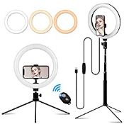 RRP £20.99 10'' Makeup Ring Light with Tripod Stand and Phone Holder