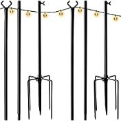 RRP £69.98 String Light Poles Outdoor 2 Pack