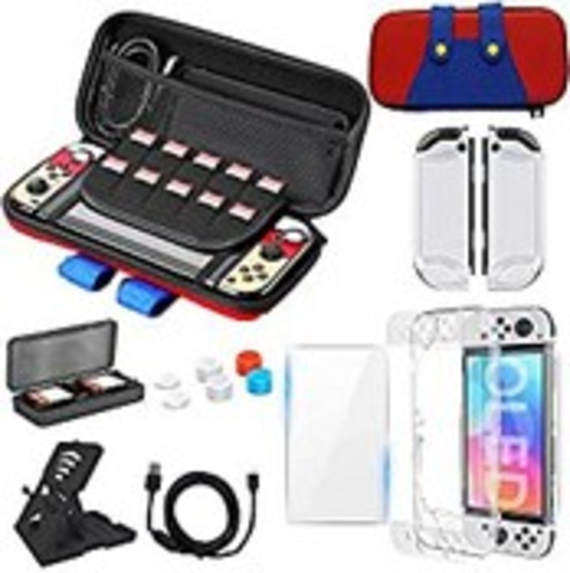 RRP £9.98 Accessories Kit for Switch OLED Carrying Case