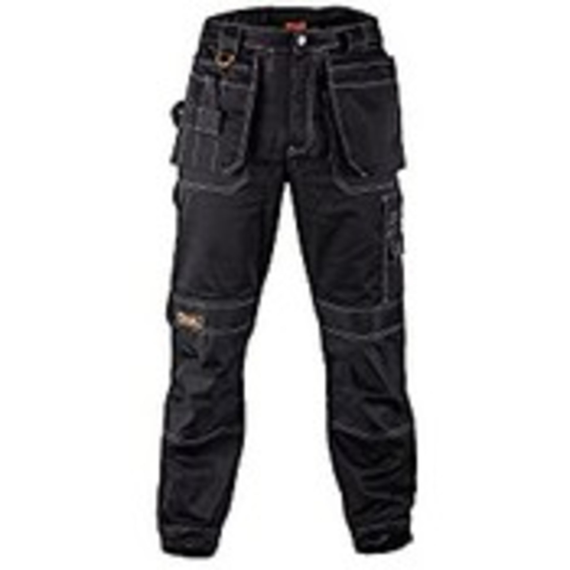 RRP £29.99 Black Hammer Mens Work Trousers Multi Pockets Cargo