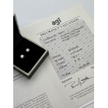 ***£6235.00*** 18CT WHITE GOLD LADIES DIAMOND EARRINGS, TOTAL DIAMOND WEIGHT- 1.11 CARATS