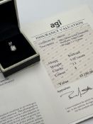 ***£5180.00*** 18CT WHITE GOLD LADIES DIAMOND SOLITAIRE PENDENT, DIAMOND WEIGHT- 1.01CT