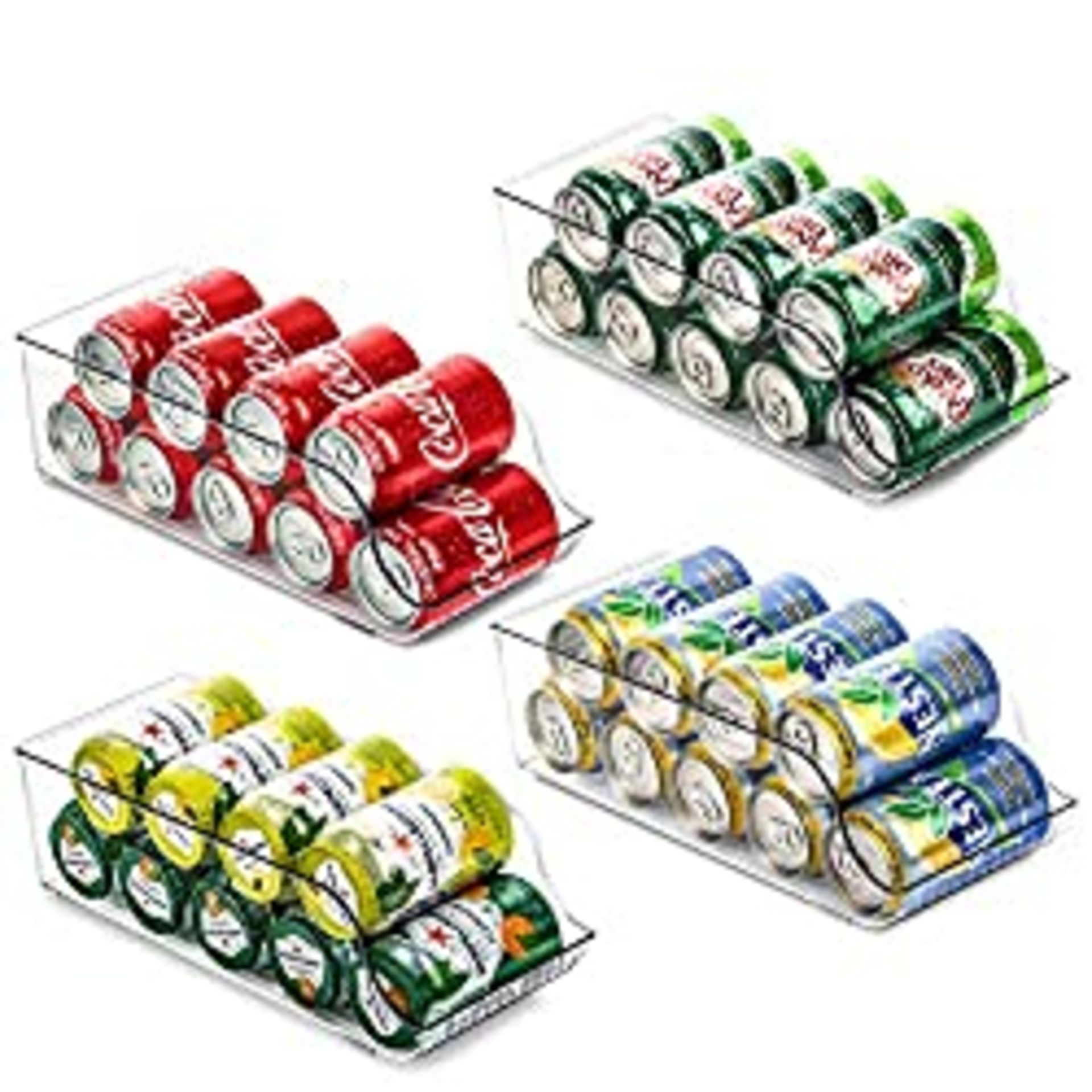 RRP £15.98 4 Pack Soda Can Organizer for Refrigerator