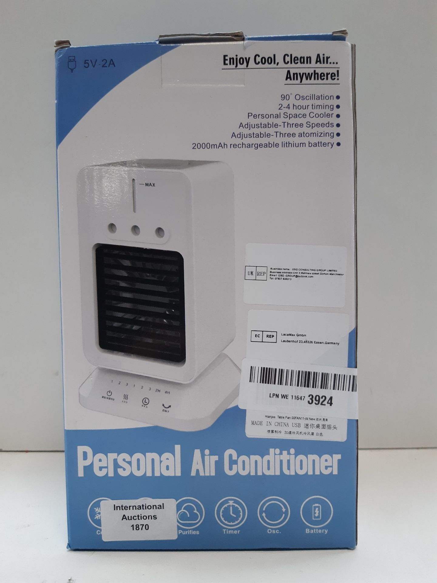 RRP £29.99 Vaporative Air Cooler - Image 2 of 2