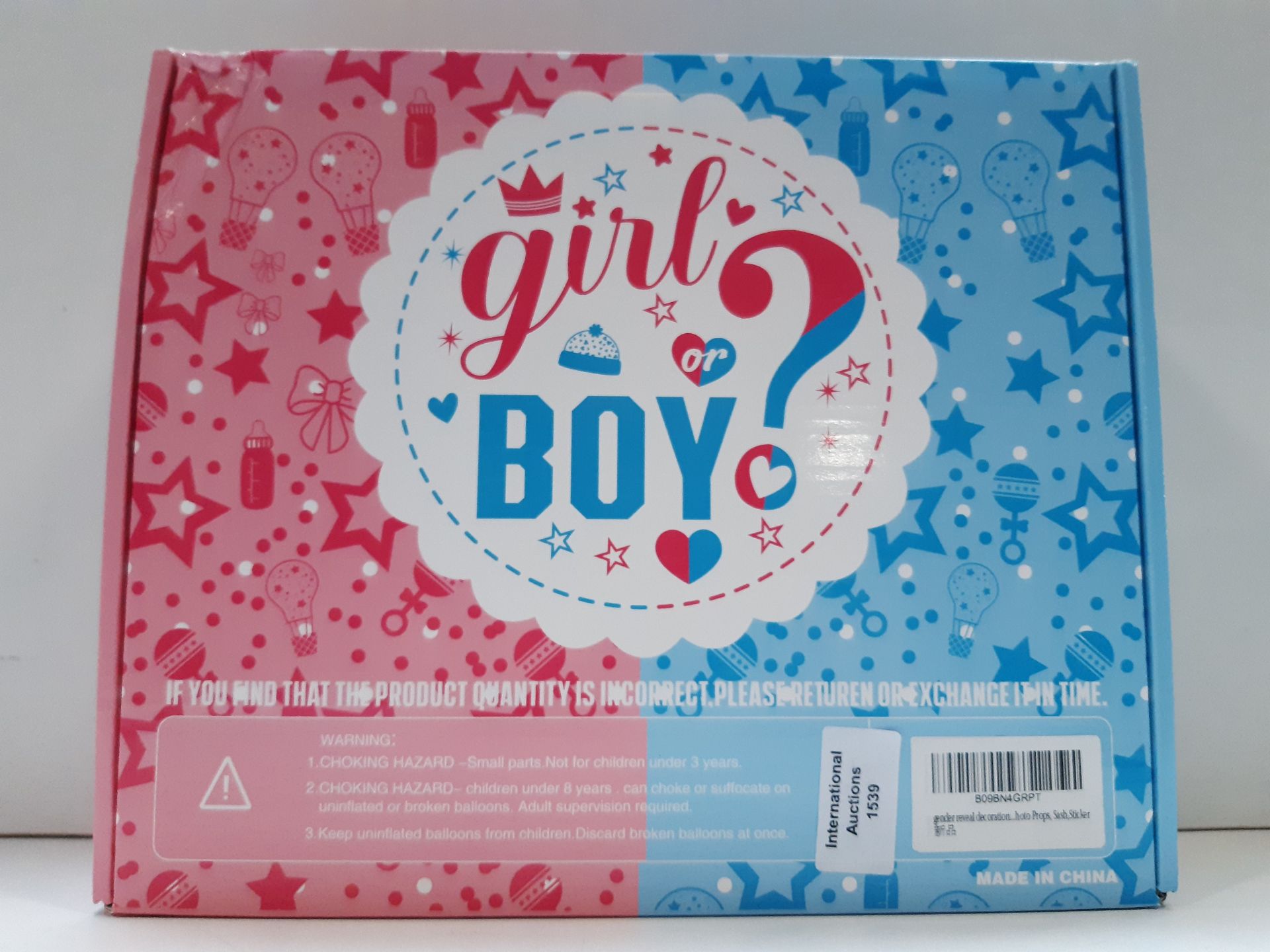 RRP £25.98 gender reveal decorations - Image 2 of 2