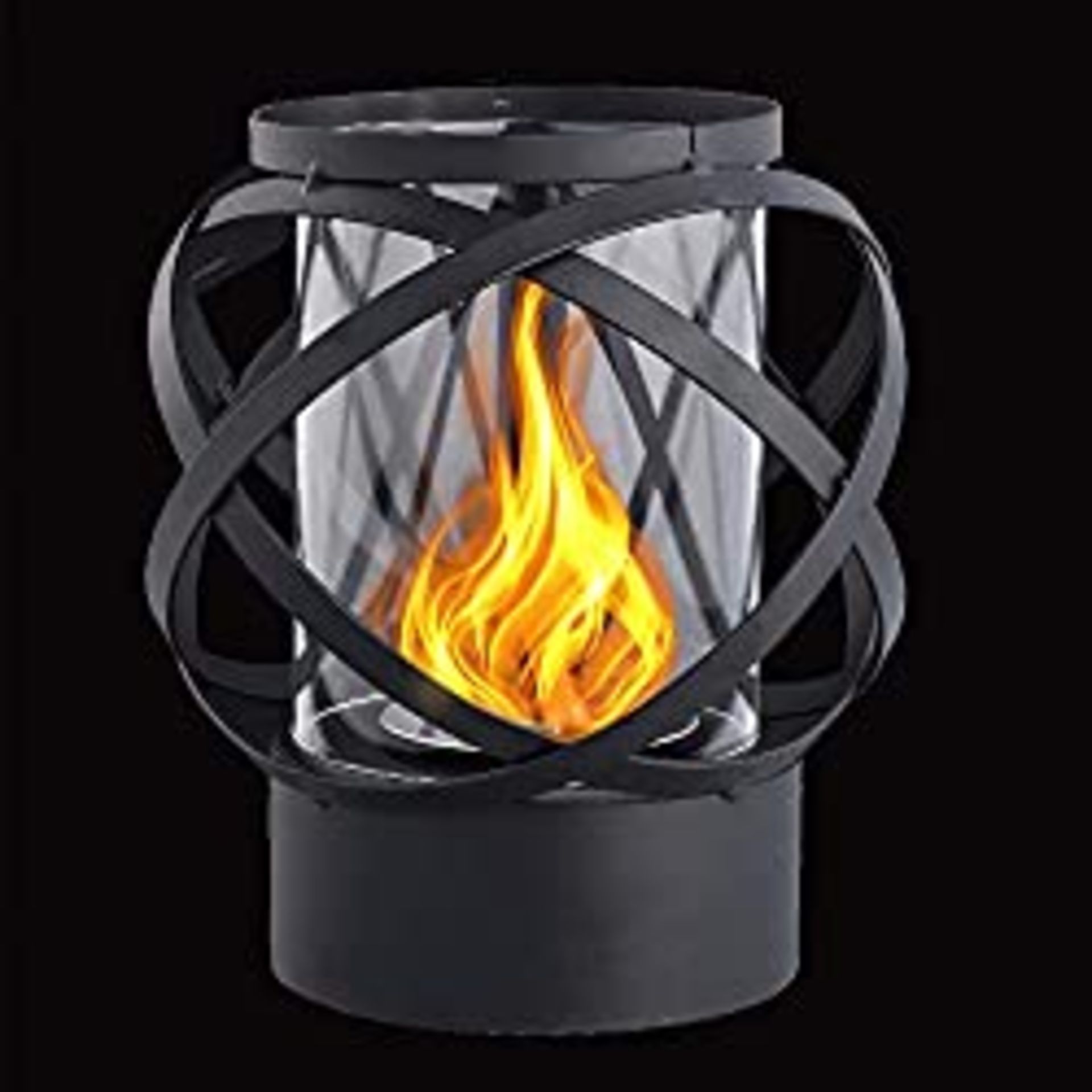 RRP £32.98 JHY Design Round Tabletop Bioethanol Fireplace