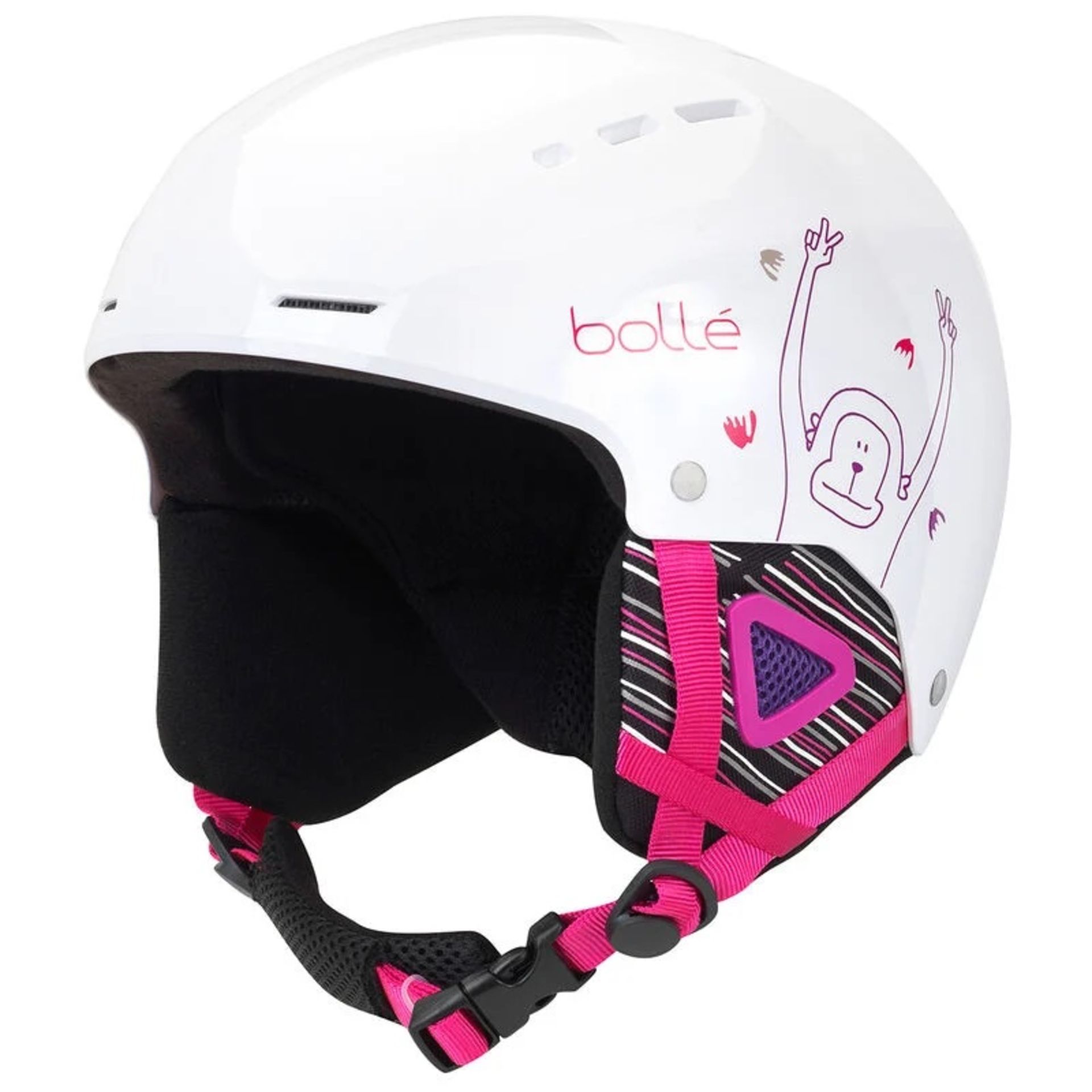 RRP £30.00 BOLLE QUIZ 49-52 CM 420G SHINY WHITE MONKEY HELMET