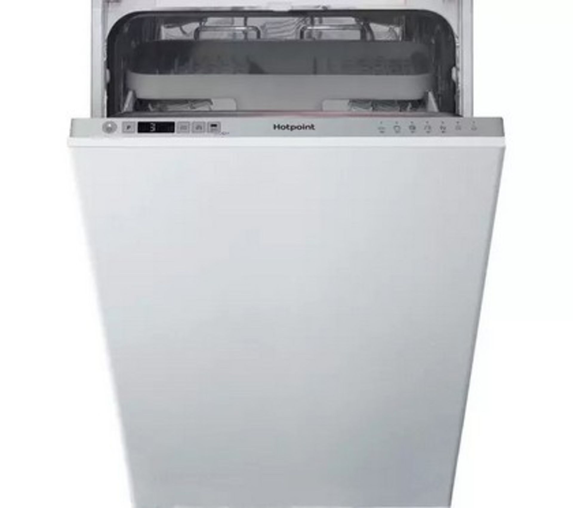 RRP £296.00 HOTPOINT 230-240V 50HZ 1900W WHIRLPOOL BUILT-IN DISHWASHER SILVER MODEL: HSIC 3M19 C UK