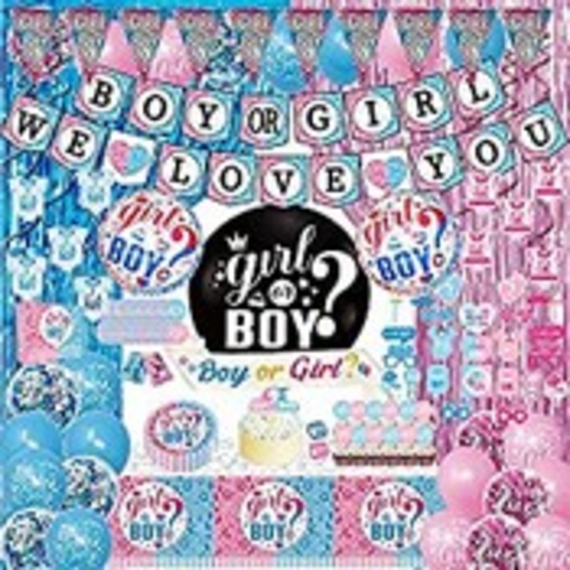 RRP £25.98 gender reveal decorations