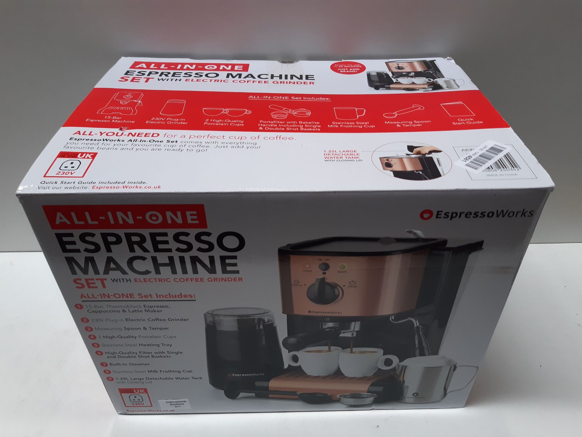 RRP £30.04 7 Pc All-in-One Espresso & Cappuccino Maker Machine - Image 2 of 2
